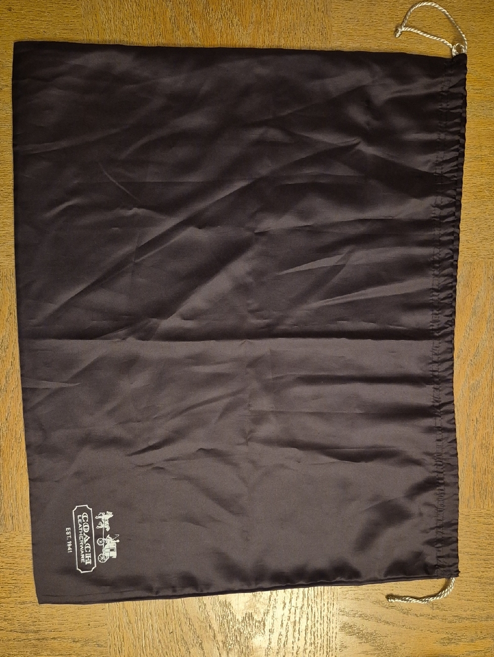 Coach Brown Logo Drawstring Dust Sack